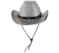 Adult Lattice Pattern Cowgirls Hat Great For Western Costume Parties And Line Dancing Club Upgrades Your Western Look Cowgirl Hats Woman Cowgirl Hat With Adjust Rope Wear Resistant Hats Bachelorettes