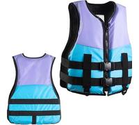 Adult Life Jacket, Adjustable Buoyancy Vest with Safety Strap for Kayaking, Boating, Water Sports, XL