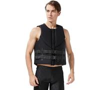Adult Life Jacket Adjustable Safety Swim Vest with High Buoyancy and Portable Water Snorkel Vest for Boating, Kayaking, Sailing