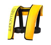 Adult Life Jacket, Buoyancy Aid, Swim Vest for Kayaking, Fishing, Swimming, Water Sports - Manual Inflation Design(Yellow)