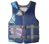 Adult Life Jacket for Water with Adjustable Waistband and Zipper, Swim Vest for Fishing Sea(GREY)