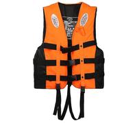Adult Life Jacket Kayaking vest Adjustable Buoyancy Aids Swim Safety Snorkeling Vest Unisex for Water Sports, Fishing, Kayaking, Boating, Surfing, Swimming(Orange,L)