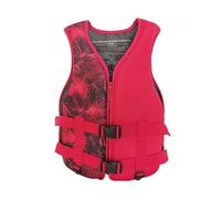 Adult Life Jacket PFD, Adjustable Swim Safety Gear with Waist Belt, Buoyancy Aid Vest for Kayaking Fishing Boating(Red,L)