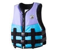 Adult Life Jacket: Universal Life Jacket for Men and Women Adjustable Solid Jacket Ideal for Water Sports, Kayaking, Boating, Snorkeling, 01 Purple, XL