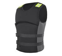 Adult Life Jacket with Adjustable Straps, Swim Vest, Soft Neoprene PFD Floating Vest for Kayaking Fishing Boating and Water Sports Safety(GRAY,3XL)
