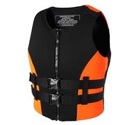 Adult Life Vest with Adjustable Straps, Swim Vest, Adjustable Neoprene Life Jacket for Kayaking Fishing Boating Surfing and Water Sports Safety(Orange,XXL)