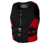 Adult Life Vest with Adjustable Straps, Swim Vest, Adjustable Neoprene Life Jacket for Kayaking Fishing Boating Surfing and Water Sports Safety(Red,L)