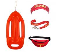 Adult Lifeguard Fancy Dress Accessory Set : Inflatable Float + Sun Visor + Whistle 0n Lanyard + Bum Bag