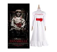 (Adult-M) Halloween Horror Doll White Dress Cosplay Costume
