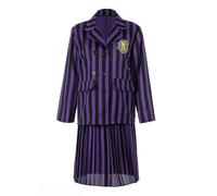 (Adult, M) Wednesday Costume Enid Sinclair Dress Nevermore Academy School Uniform Halloween Carnival Party Costume For Adults Kids-c