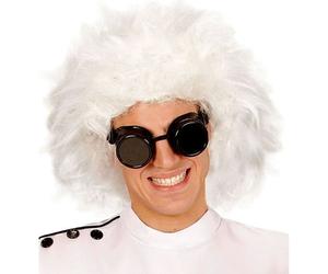 Adult Mad Scientist Wig White Crazy Einstein Fancy Dress Halloween Wig