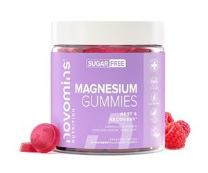 Adult Magnesium Gummies Sugar Free - High Strength 1636mg Magnesium Citrate Offering 180mg of MG - High Strength Supplements - Alternative to Spray & Oil - Vegan - 60 Gummies - Novomins