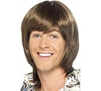 Adult Male 1970s Heartthrob TV Music Icon Wig Fancy Dress Party Costume
