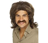 Adult Male 1970s Retro Wig TV Music Icon Fancy Dress Party Costume