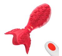 Adult Massager with Octopus Texture, 360° Rotating Head & 7 Vibration Modes, Waterproof Rechargeable Silicone Vibrator for Women, Quiet Personal Pleasure Toy for Couples (Red)