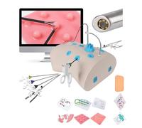 Adult Medical Training Kit Simulation Training Box Home Laparoscopic Trainer Box Simulator Laparoscopic Simulator Laparoscopic Endo Trainer Kit with 10 Training Modules 4 Surgical Instrument