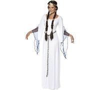 Adult Medieval Lady Court Maiden Fancy Dress Party Costume