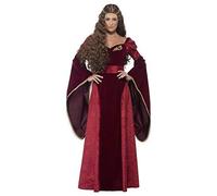 Smiffys Deluxe Medieval Queen Costume, Red, XL - UK Size 20-22