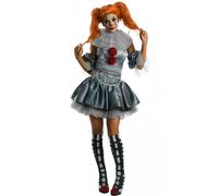 Rubies Official Pennywise IT Clown Ladies Costume, Deluxe Adult Pennywise Film, Ladies Size Medium