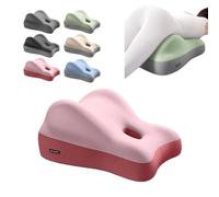 Adult Memory Foam Wedge Prone Pillow - Butt Cushion Couples Pillow Ergonomic with Removable Washable Cover, Ideal for Massage, Reading, Sleeping (Pink)