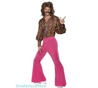 Adult Mens 60s 70s Hippie Hippy Man Groovy Woodstock Fancy Dress Costume Outfit
