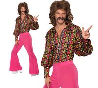 Adult Mens 60's Psychedelic CND Suit Groovy Retro 60s Fancy Dress Costume New