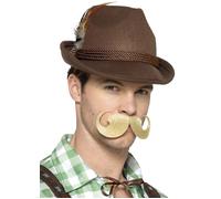 Adult Mens Brown Bavarian Trenker Hat