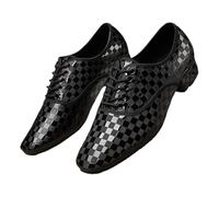 Adult Men's Dancing Shoe,Men's Dance Shoes,Latin Salsa Ballroom Practice Sneakers for Mans,Man Ballroom Practice Dance Sneaker,Low Heel,Breathable,Lace-Up,Soft,Modern,for Stage
