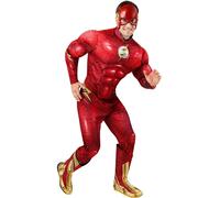 Rubies 703017M000 DC Comics Flash the Movie Deluxe Costume Jumpsuit and Mask Adult Fancy Dress, Men, Red, Medium Halloween Halloween