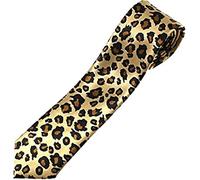 Adult Mens Gold Leopard Print Neck Tie