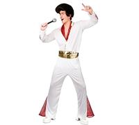 Adult Mens King of Rock n' Roll Fancy Dress, White, L