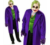 Classic The Joker Costume Mens Halloween Fancy Dress Batman Dark Knight