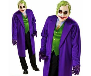 Adult Mens Licensed THE JOKER Classic Fancy Dress Costume Batman Heath Ledger