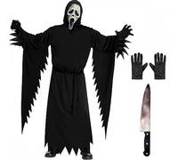 Adult Official Scream Ghost Face CLASSIC or AGED Halloween Fancy Dress One Size