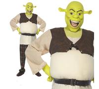 Smiffy's Men's Shrek Costume, Padded Top, Trousers & Mask, Shrek, Size: M, -