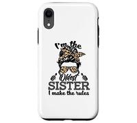 Adult Messy Bun I make the rules Oldest 3 Sisters Siblings Case for iPhone XR