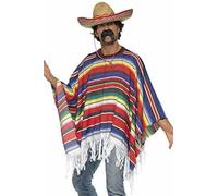 Smiffy's Men's Poncho, Western, Serious Fun, One Size, 21860 - poncho mens dress costume mexican smiffys fancy size one wild west