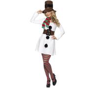 Adult Miss Snowman Christmas Fancy Dress Party Costume