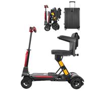 Adult Mobility Scooters, 4-Wheel Mobility Scooter, Foldable Mobility Scooter, with Lights, Foldable and Compact, for Adults, Elderly, and Disabled People Electric folding,25A