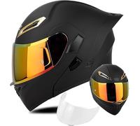 Adult Modular Motorcycle Helmet ECE22.06 Certified Flip-Up Dual Visor Full Face Helmets for Men &Amp; Women Moto ATV UTV Snowmobile ADV Four Wheeler Street Bike 2,XXL/(63~64cm)