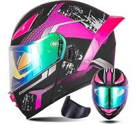 Adult Modular Motorcycle Helmet ECE22.06 Certified Flip-Up Dual Visor Full Face Helmets for Men &Amp; Women Moto ATV UTV Snowmobile ADV Four Wheeler Street Bike 8,S/(55~56cm)