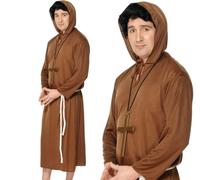 Adult Monk Costume Jedi Robin Hood Medieval Fancy Dress Outfit Mens Womens