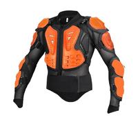 Adult Motorcycle Protective Jacket 360° Full Body Armor PP Shell Breathable Mesh Adjustable Waist Protective Gear for Motocross Street Sports Bike,Orange-M