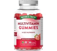 Adult Multivitamin Gummies | 60 Count | 14 Key Nutrients | Natural Strawberry Flavour | Vegan Supplement for Men & Women | Nature's Truth