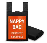 Adult Nappy Bags 400 Pack, Large Adult Incontinence Nappy Sacks with Easy Tie Handles, Thick and Discreet Sanitary Disposable Bags for Nappy Bins, Unscented and Odorless (400)