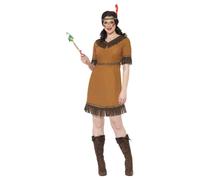 Wild West Indian Maiden Costume Medium Ladies Fancy Dress