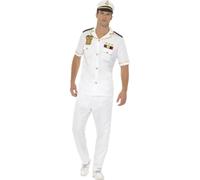 Smiffys Captain Costume, White (Size XL)