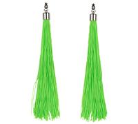 Adult neon green fringe earrings