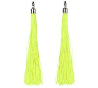 Adult neon yellow fringe earrings