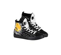 Adult Nightmare Before Christmas Jack Skellington Shoes | Officially Licensed Disney High Top Unisex Sneakers, Multicolor, 7 Women/5 Men